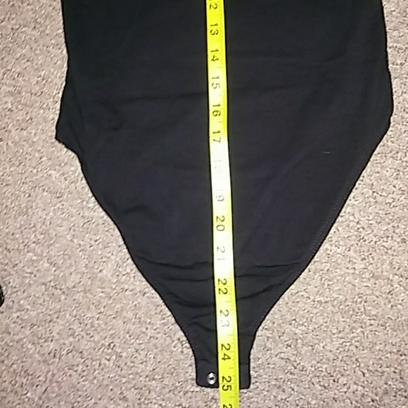 Last 1! Size M Black Racerback Bodysuit - Picture 5 of 7